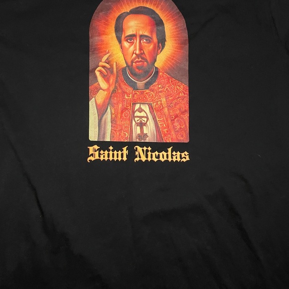 Saint Nicholas Cage Mens XXL T-Shirt - Picture 3 of 7